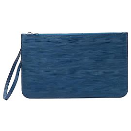 Pochette Louis Vuitton Blue Epi Neverfull Bleu