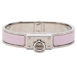 Pulsera Hermès Pink Narrow Enamel Clic Anneau PM Rosa Otro