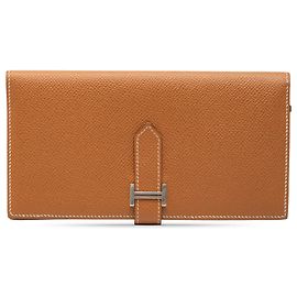 Hermès Brown Epsom Bearn Wallet Brown