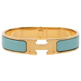Bracciale Hermès Blue Narrow Enamel Clic H PM Blu Altro