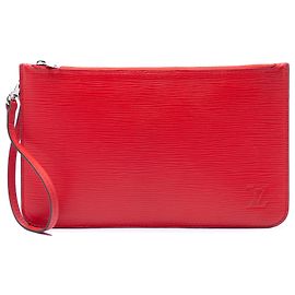 Pochette Louis Vuitton Red Epi Neverfull Rouge