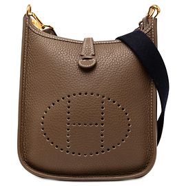 Hermès Marrón Clemence Evelyne 16 Amazone Castaño Gris pardo