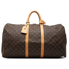Louis Vuitton Brown Monogram Keepall 55 Brown