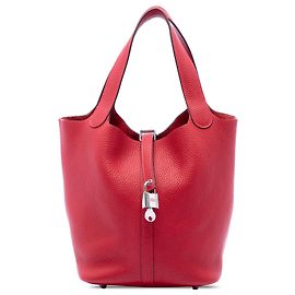 Hermès Red Clemence Picotin Lock 22 Rot