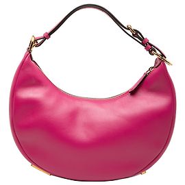 Fendi Bolsa Hobo Fendigraphy em couro rosa, pequena Rosa Outro