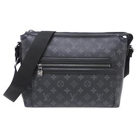 Louis Vuitton Monogram Eclipse Odyssée Messenger PM Shoulder Bag Black