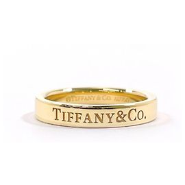 Tiffany & Co. 18K Yellow Gold Flat Band Ring Golden