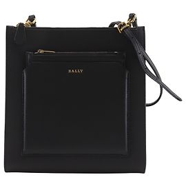 Borsa a tracolla in pelle nera Bally Nero