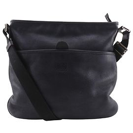 Loewe Anagram Schultertasche Schwarz