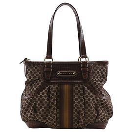 Céline Celine Macadam Pattern Tote Bag Brown