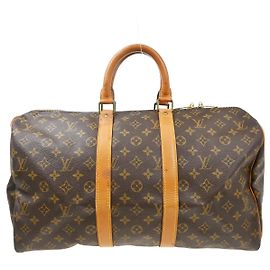 Bolsa Keepall Louis Vuitton Monogram Canvas 45 Marrom