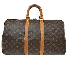 Louis Vuitton Keepall Bandouliere Monogram Canvas 45 Brown