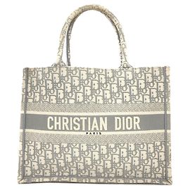 Christian Dior Book Tote Canvas Tasche Braun