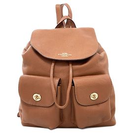 Sac à dos Coach en cuir marron Marron