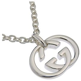 Collier Interlocking Gucci Argenté