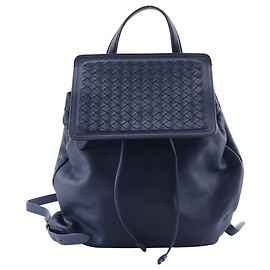 Bottega Veneta Intrecciato Backpack Blue