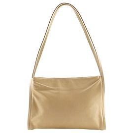 Bolsa de ombro em couro de bezerro bege Loewe Bege