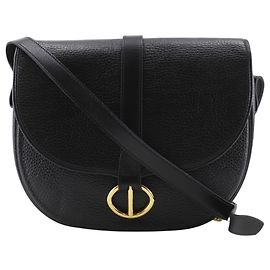Borsa a tracolla Christian Dior nera con logo CD Nero