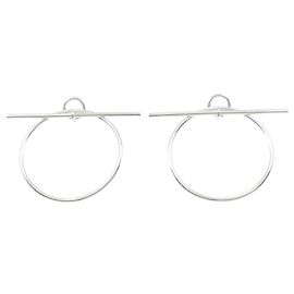 Hermès Pendientes de botón Echappet en plata Hermes Otro
