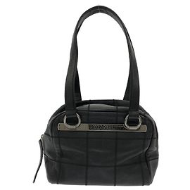Bolsa de ombro Chanel 26134 em couro de bezerro granulado preto Preto