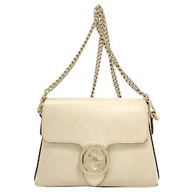 Borsa a Spalla Gucci Interlocking G Chain Crudo