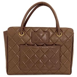 Borsa Tote Chanel Matelassé Marrone