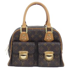 Sac à main Louis Vuitton Monogram Manhattan PM Marron Monogramme