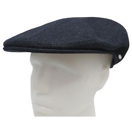 Hermès NUEVA GORRA HERMES JUSTIN DENIM ESTILO FRANCÉS AZUL ÍNDIGO ALGODÓN T61 CAP Azul marino