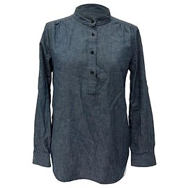 Apc A.P.C. Denim-Bluse aus hellblauer Baumwolle Blau Hellblau