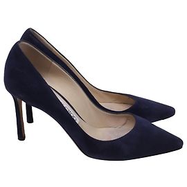 Jimmy Choo Romy Pumps in Navy Blue Suede Blue Navy blue
