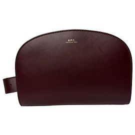 Apc Bolsa de cintura Half Moon A.P.C. em couro vermelho Vermelho Bordeaux
