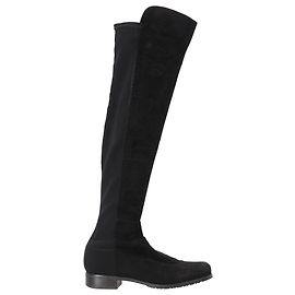 Bottes genou Stuart Weitzman en daim noir Noir