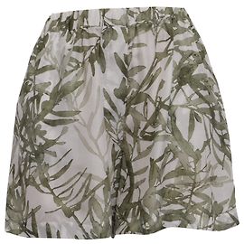 Short de seda verde com estampa Herbarium Brunello Cucinelli Verde