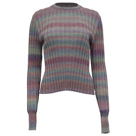 Pull en maille côtelée Poor Boy Re/Done en laine multicolore Multicolore