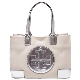 Tote Ella da Tory Burch em lona branca Branco