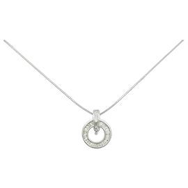 Autre Marque Au750 Diamond Necklace Silvery