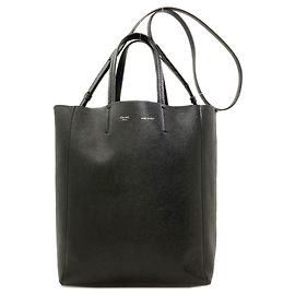 Céline Celine Vertikaler Cabas 2-Way Handtasche Schwarz