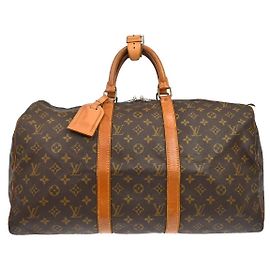 Bolsa Keepall Louis Vuitton em canvas Monogram 50 Marrom