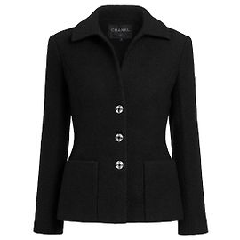 Chanel Chaqueta de Tweed Negro Runway 2022 Negro