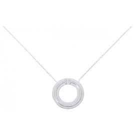 Tiffany & Co Colar Tiffany T Circle em ouro branco 18K Outro