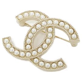 Spilla Chanel ABB266 Oro e Bianco Bianco D'oro