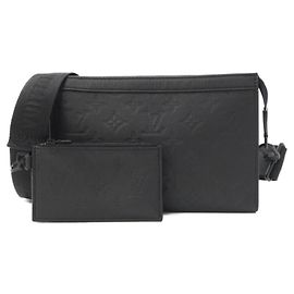 Louis Vuitton Monogram Shadow Gaston Wearable Wallet Shoulder Bag Black