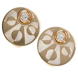 Bulgari Orecchini Bvlgari Intarsio Diamond Shell Altro