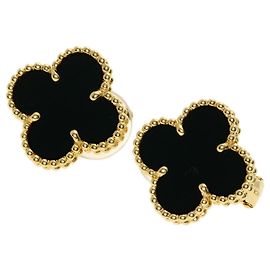 Orecchini Vintage Alhambra Onyx Van Cleef & Arpels Altro