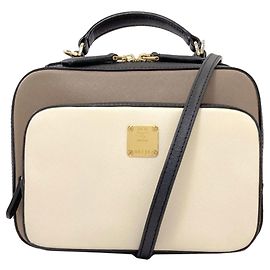 Sac à main 2-Way Bicolore MCM Marron Noir Blanc