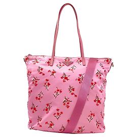 Prada Handtasche mit Blumenmotiv (2-Way) Pink