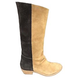 Autre Marque Bottes en daim bicolores Camper x Bernhard Willhelm Noir Beige