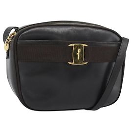 Salvatore Ferragamo Vala Leather Marron