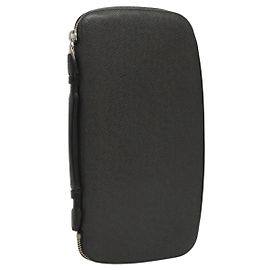 Portafoglio organizer Atoll Louis Vuitton in pelle Taiga Marrone