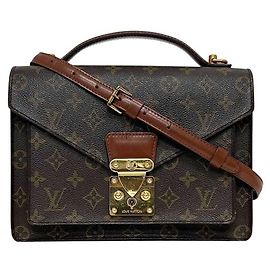 Sac à main Louis Vuitton Monceau Marron Monogramme